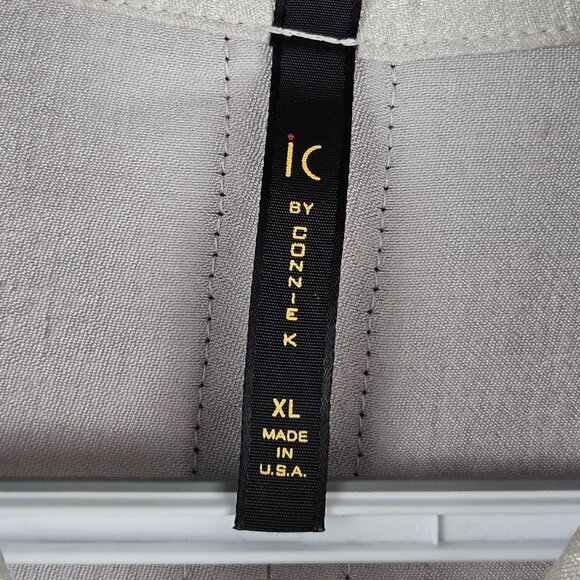 IC by Connie K Asymmetrical Shimmer Top Blouse Size XL Sequin Velvet 80s Style - Picture 3 of 10